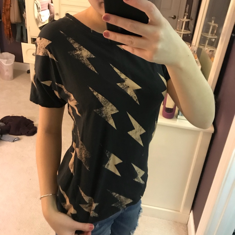 I Love H81 super soft grey and lightening bolt tee